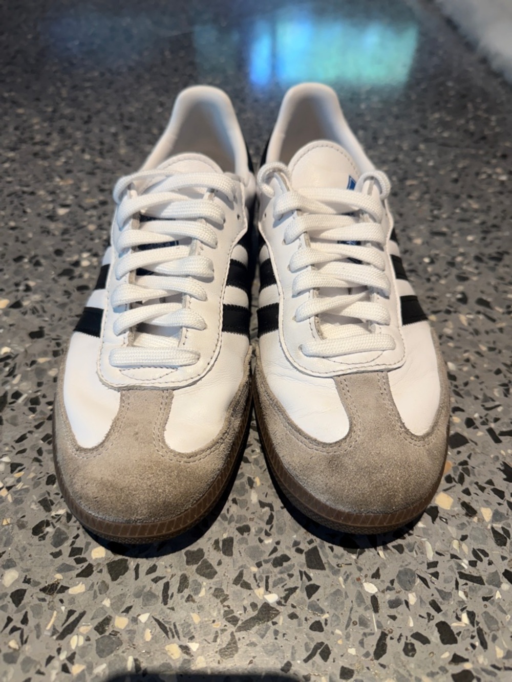adidas Samba White Black Gray Sneakers - Picture 11 of 16